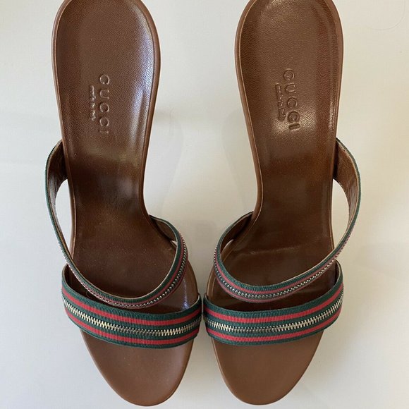 **SALE**GUCCI~RARE~SHERRY LINE~ZIPPERED DESIGN HEELS - Picture 6 of 10
